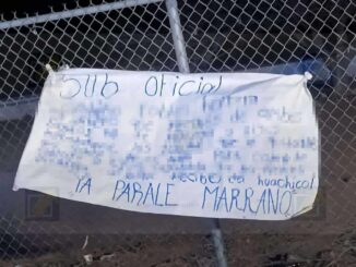 Cuelgan narcomanta en carretera  Chihuahua a Juárez contra mando policial