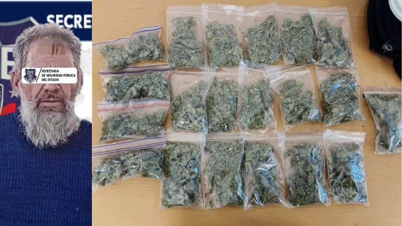 Detienen policías estatales a vendedor de droga en la colonia Sahuaros