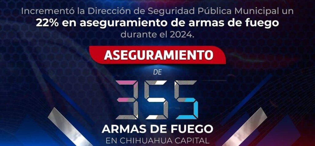 Aseguró Policía Municipal más de 350 armas de fuego durante el 2024