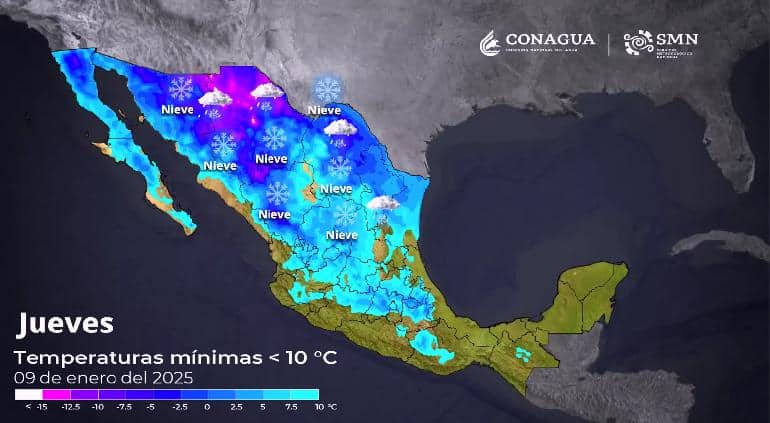 Prevén ingreso de la Segunda Tormenta Invernal en Chihuahua con nieve y aguanieve