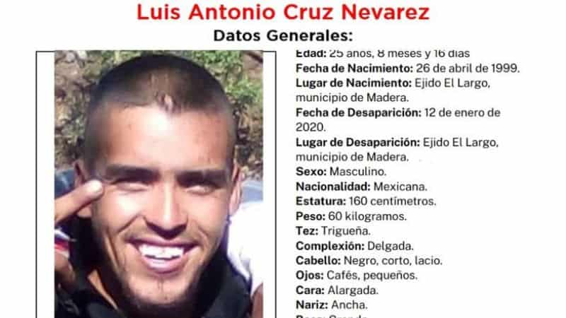Continúa la búsqueda de joven desaparecido en Ejido El Largo Maderal