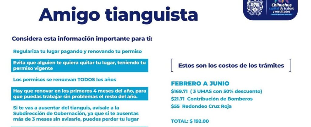 Invita Gobernación Municipal a regularizar permisos a vendedores ambulantes