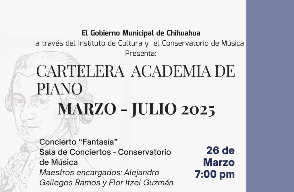 Municipio invita a disfrutar de las presentaciones de la Academia de Piano