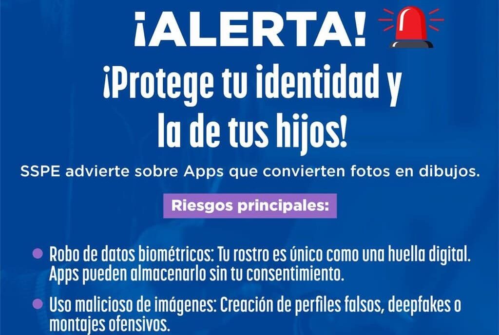Advierte SSPE sobre riesgos de convertir fotos en dibujos animados
