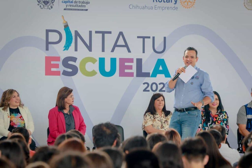 Inicia alcalde programa “Pinta tu escuela” en Secundaria Técnica 32