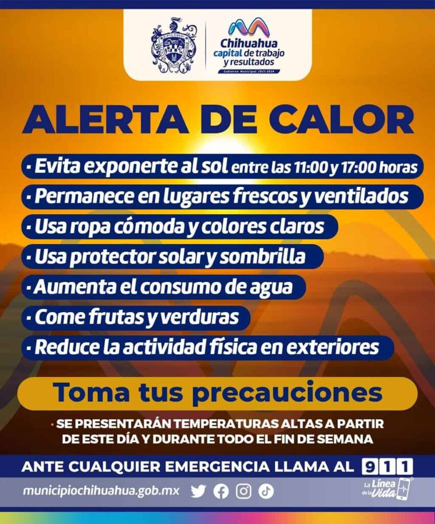 Emite Coordinación Municipal de Protección Civil alerta por altas temperaturas