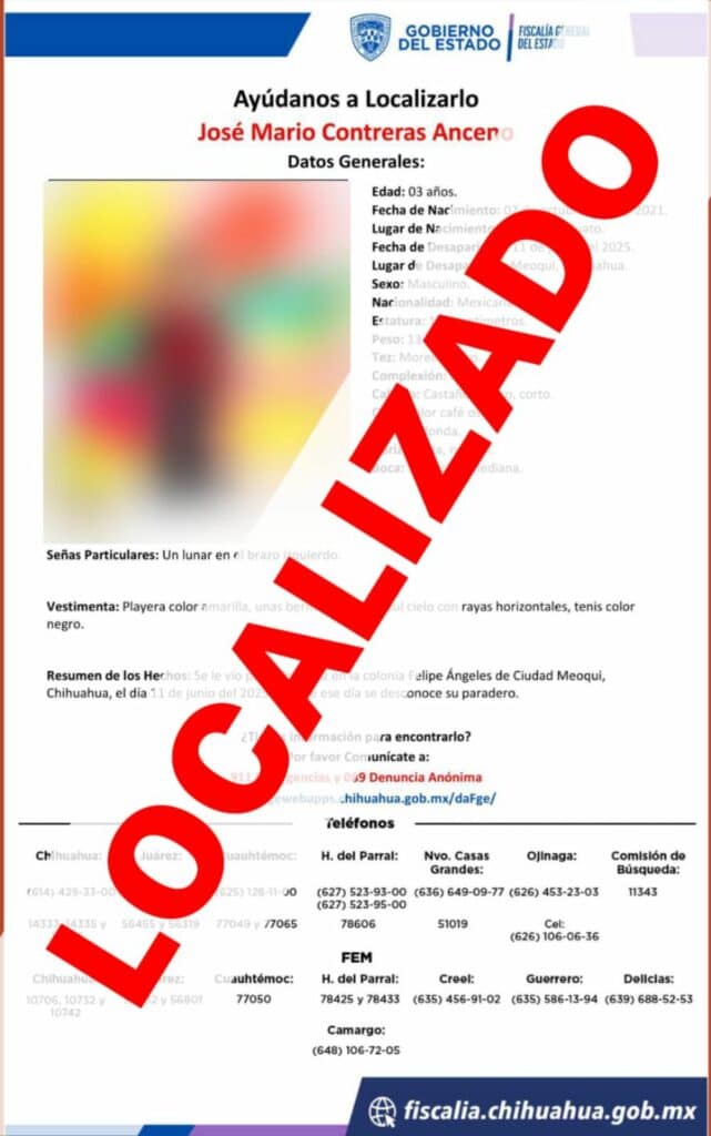 Localiza Fiscalía con vida a dos hermanitos sustraídos en Meoqui