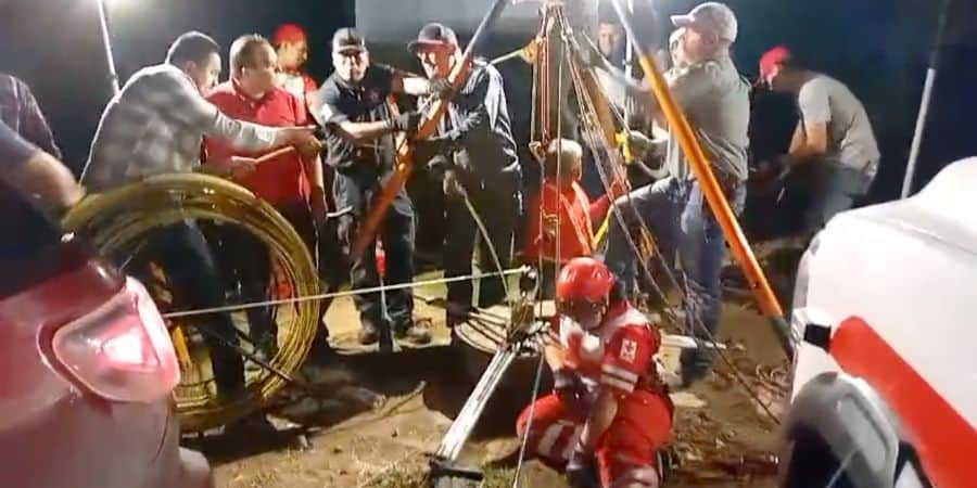Rescatan el cuerpo de David tras más de 6 horas de labores