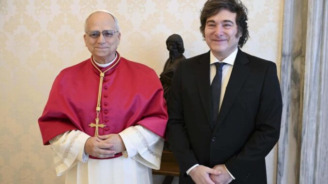 leon-xiv-confirmo-a-milei-que-viajara-a-argentina-segun-el-portavoz-presidencial.jpg León XIV confirmó a Milei que viajará a Argentina, según el portavoz presidencial