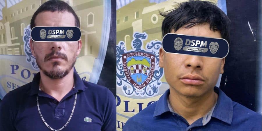 Grupos EPE y K9 detención de dos hombres por venta de drogas en distintas colonias