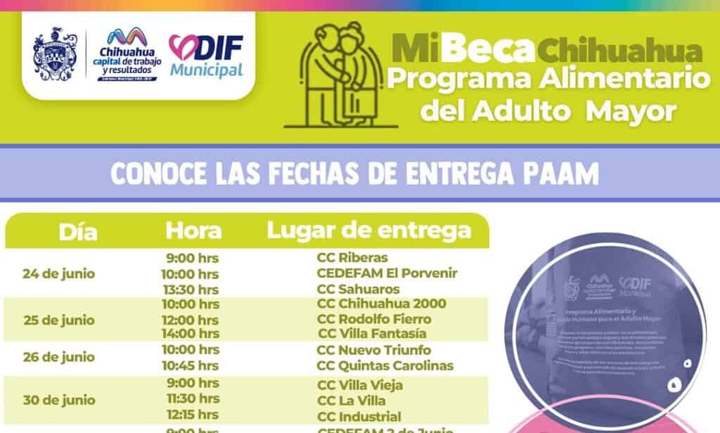 Conoce lugares y horarios de la entrega PAAM del 24 de junio al 22 de julio: DIF Municipal