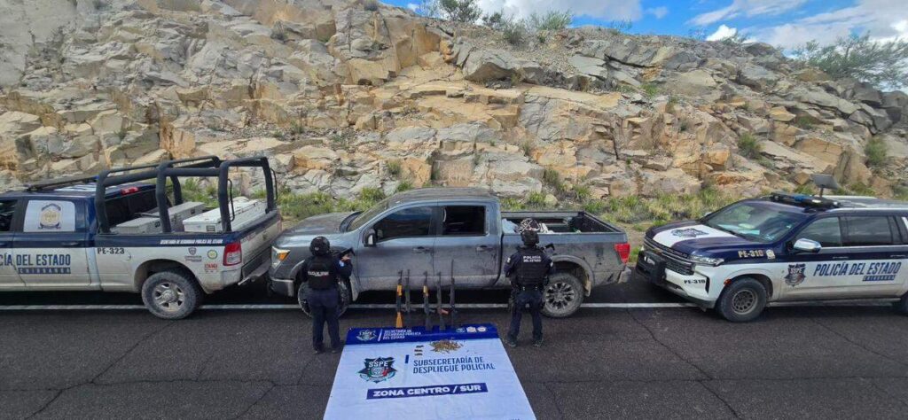 Aseguran armamento en el tramo Aldama – Ojinaga a la altura de «La Mula»