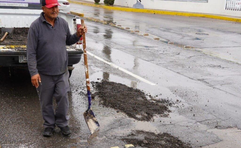 Por lluvias, cubrirá Municipio baches con material fresado provisionalmente en zonas prioritarias