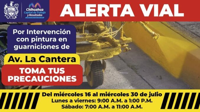 conduce-con-precaucion-pintara-municipio-guarniciones-de-la-avenida-la-cantera.jpeg Conduce con precaución, pintará Municipio guarniciones de la avenida La Cantera