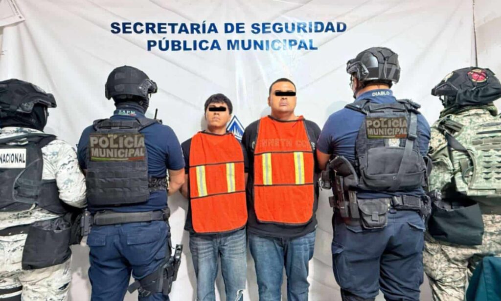 Arrestan a dos con pistola calibre 9 milímetros
