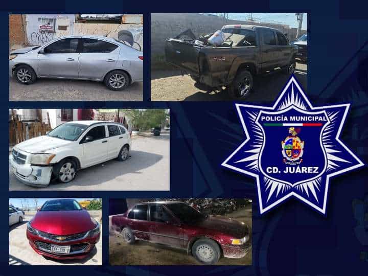 Recupera Policía Municipal 5 vehículos robados