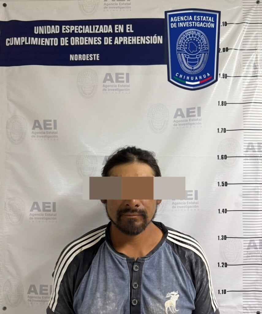Detiene AEI a masculino por el delito de violencia familiar en Casas Grandes