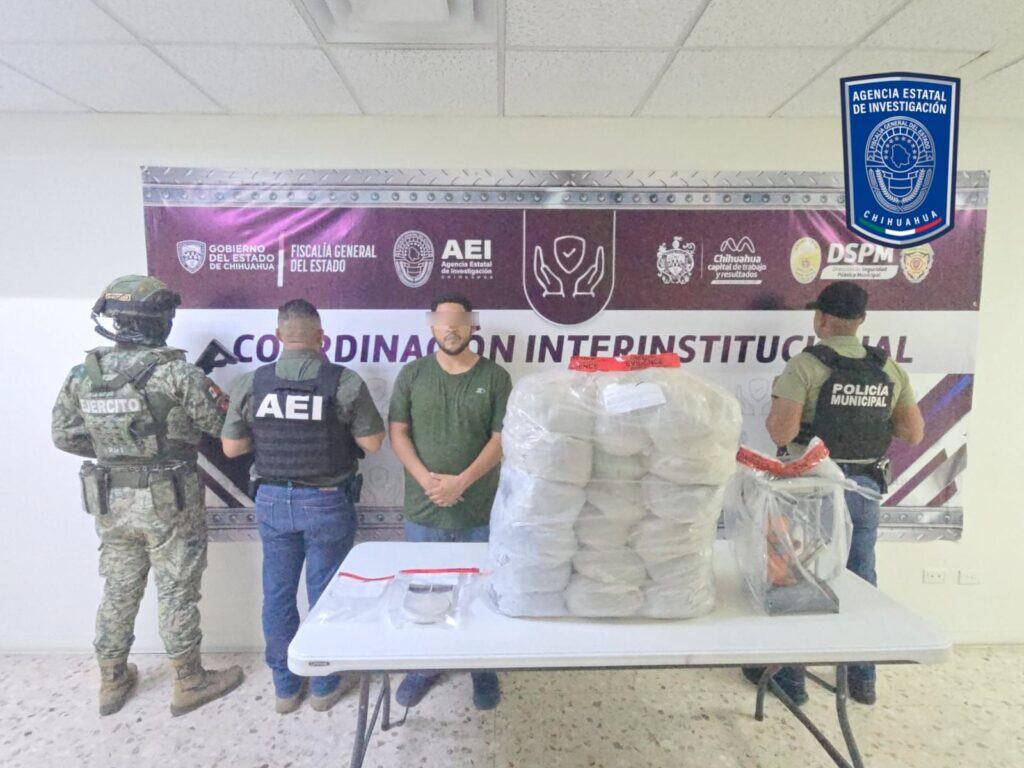 Fiscalía Zona Centro detiene a persona y asegura estupefacientes en cateo