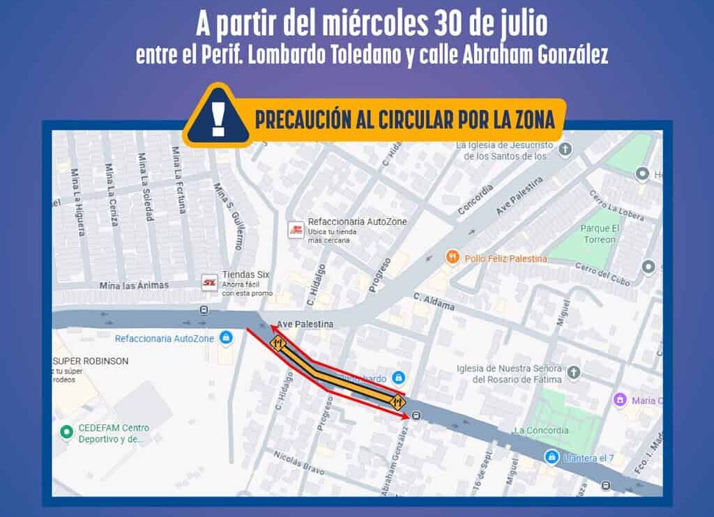 Realizará JMAS Chihuahua trabajos de reparación de línea de drenaje en periférico Lombardo Toledano este miércoles