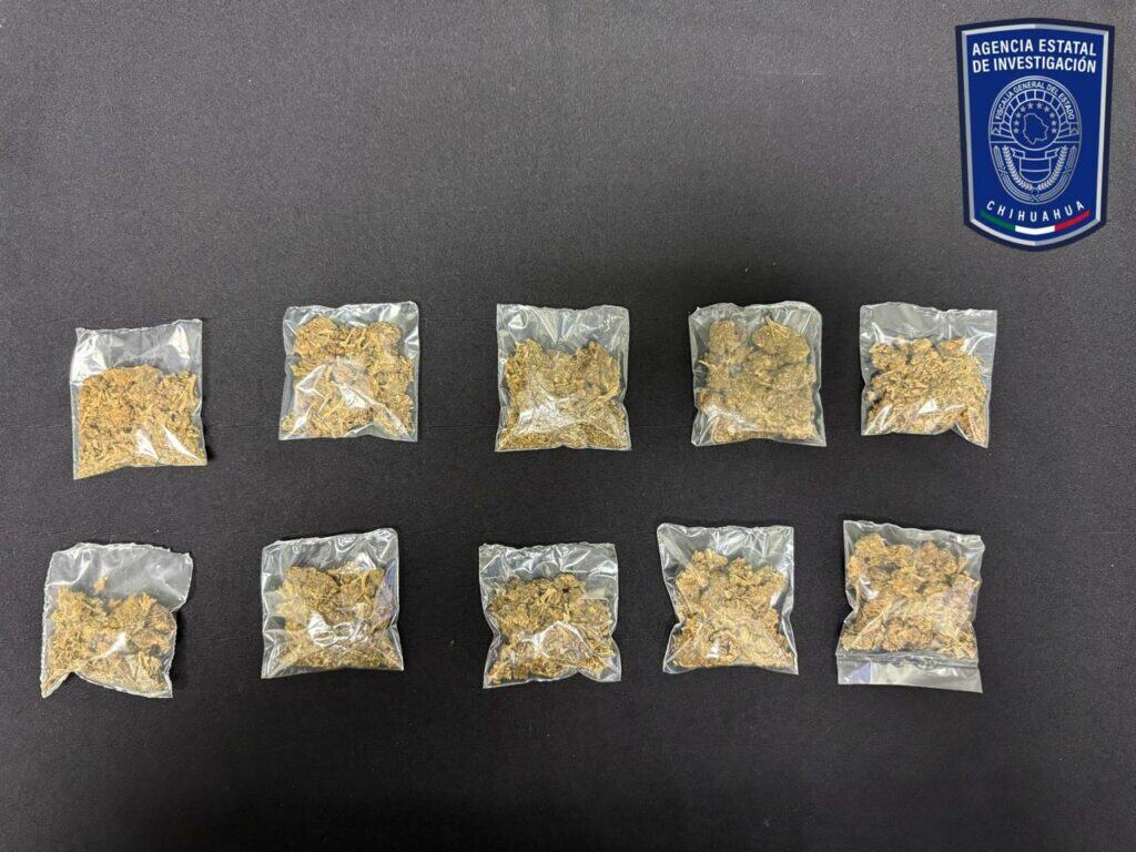 Detiene AEI a individuo que poseía 10 envoltorios de marihuana