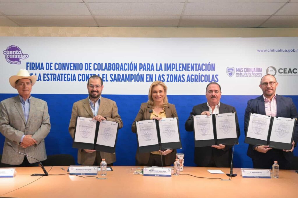 Maru Campos integra a productores agrícolas a campaña de vacunación contra el sarampión
