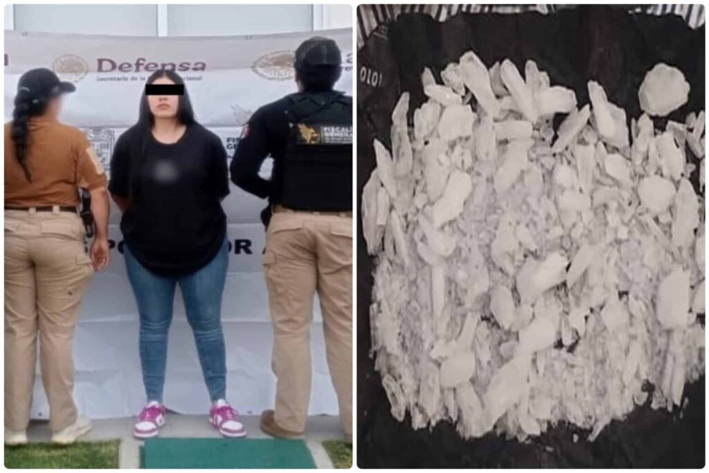 Detienen a colombiana vinculada al CJNG en posesión de metanfetamina y mariguana