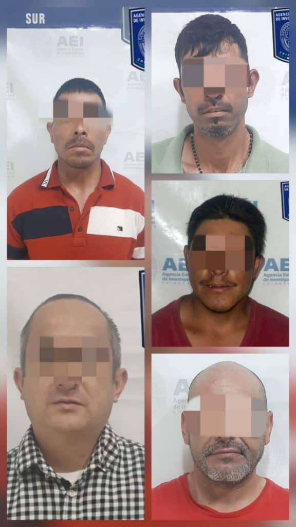 Detiene AEI Zona Sur a cinco presuntos agresores de mujeres