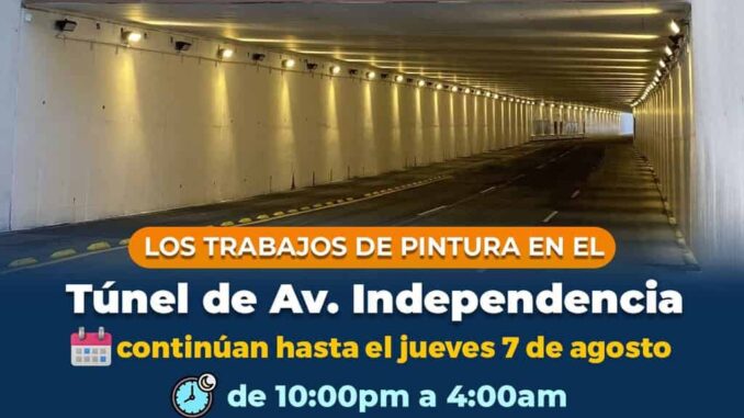 continua-municipio-trabajos-de-pintura-en-tunel-de-la-avenida-independencia.jpeg Continúa Municipio trabajos de pintura en túnel de la avenida Independencia