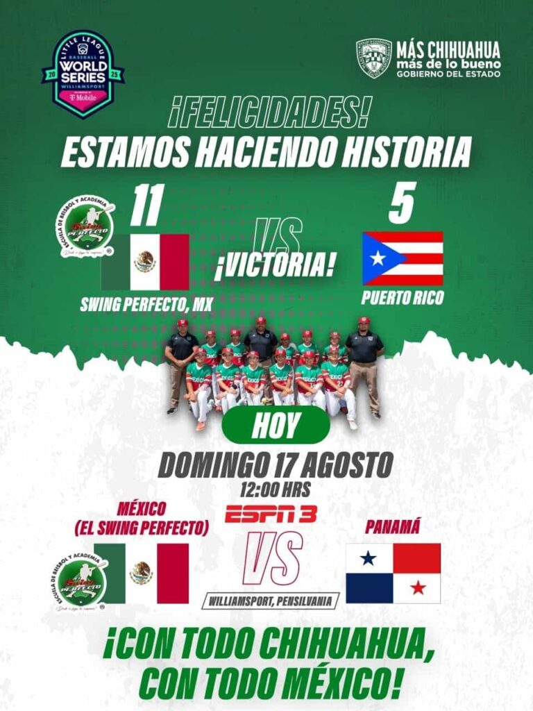 Gobernadora felicita a la selección de Chihuahua tras triunfo contra Puerto Rico