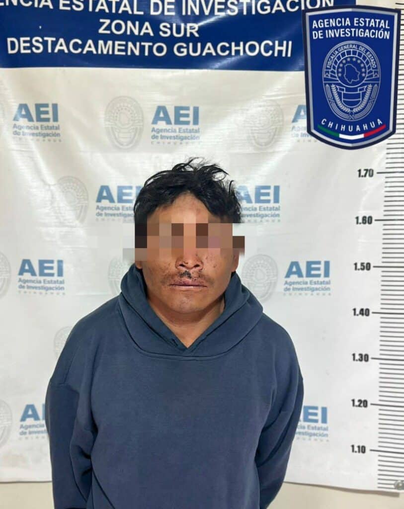 Detiene AEI a sujeto que intentó matar a su esposa y a su suegra en Guachochi