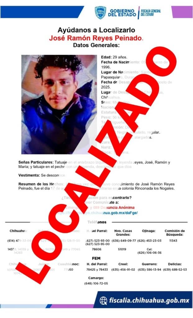 Localizan a hombre reportado ausente en la colonia Rinconada Los Nogales