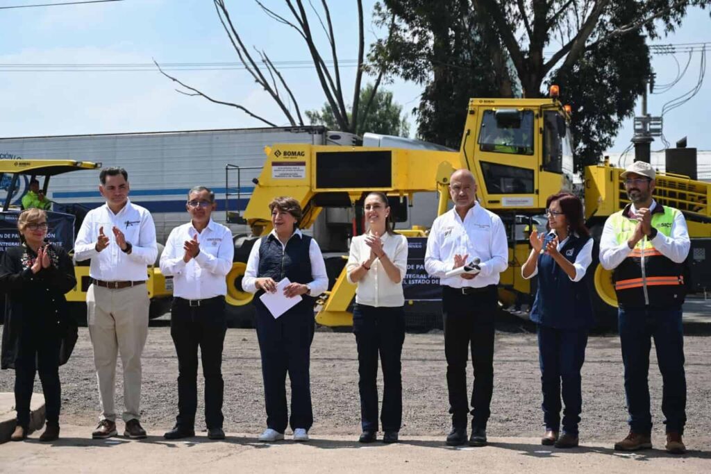 Sheinbaum da banderazo de salida a nuevos trenes de repavimentación