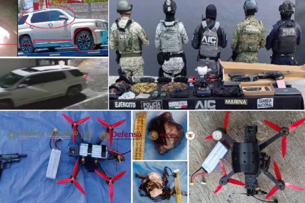 Aseguran arsenal y explosivos en Jiutepec
