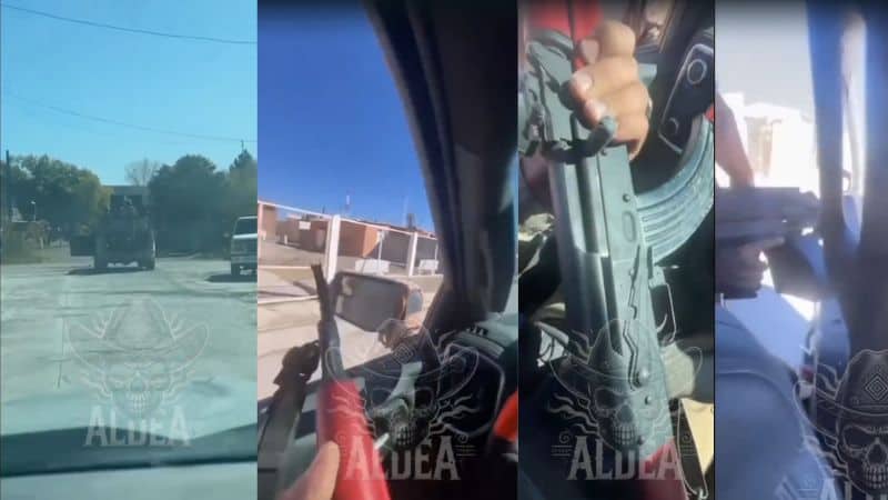 Difunden video de la llegada de una caravana de sujetos fuertemente armados a Coyame
