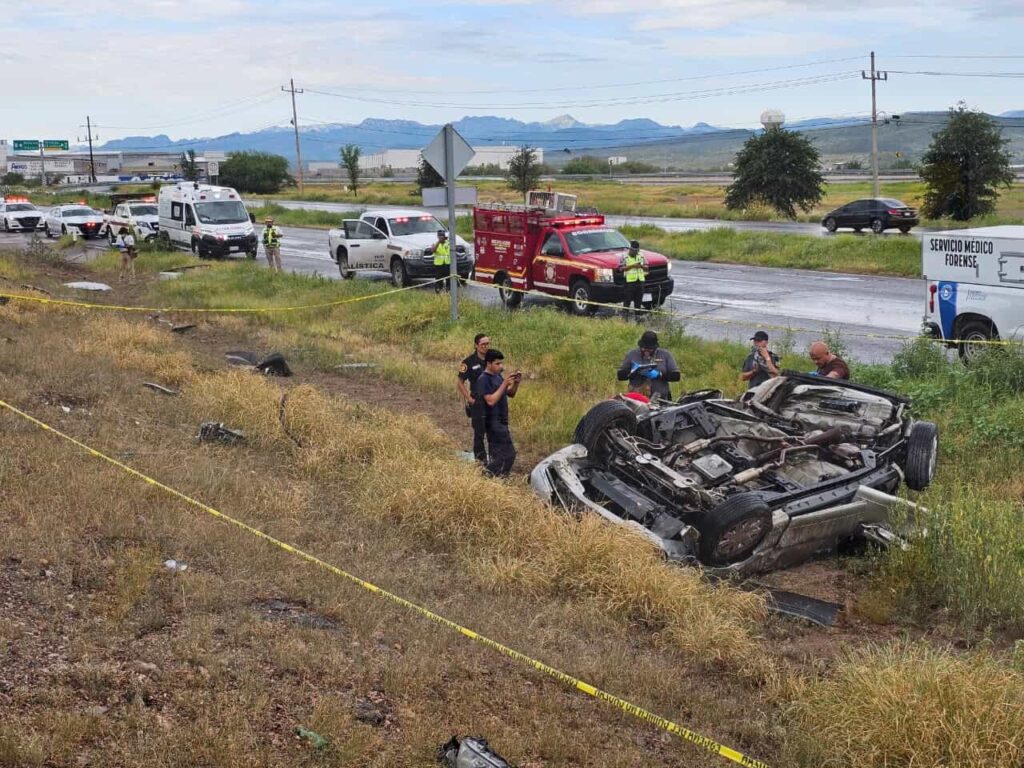 Carreterazo en la Delicias-Chihuahua se incrementa a dos fallecidos y un herido grave