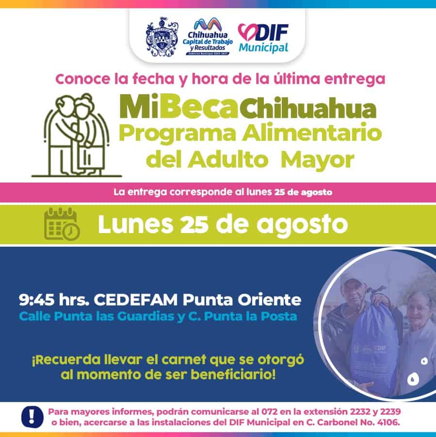 Acude por tu paquete PAAM este lunes 25 de agosto