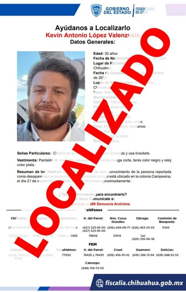 Localizan Fiscalía a masculino horas después de que se ausentó en la colonia Campesina