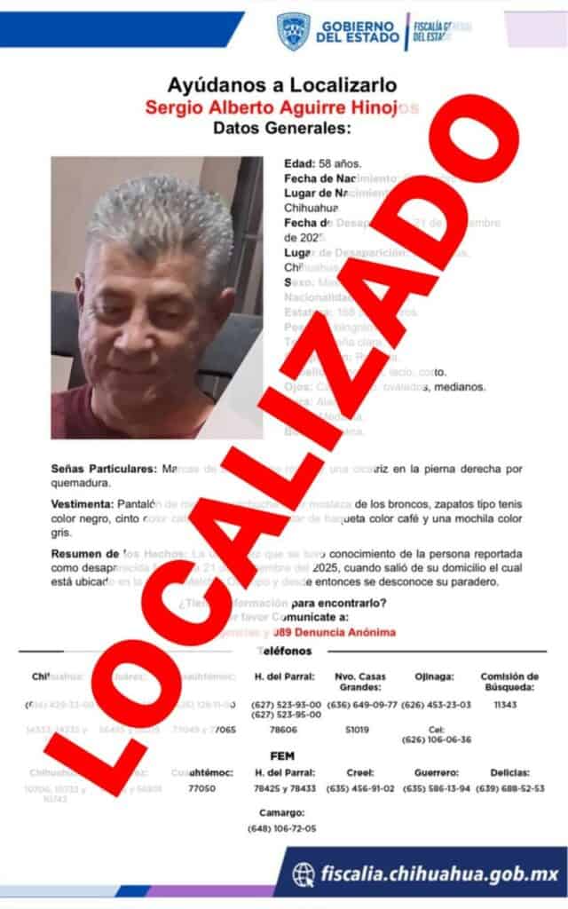 Localiza FDZC a hombre reportado ausente en colonia Melchor Ocampo