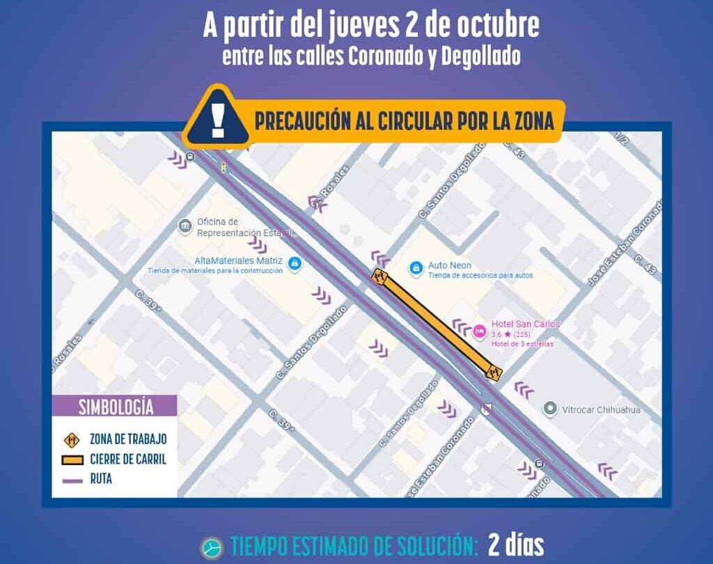 Rehabilitará JMAS Chihuahua red de agua potable en avenida Pacheco