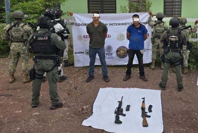 Detienen a tres sujetos armados en Moris con «cuernos de chivo»