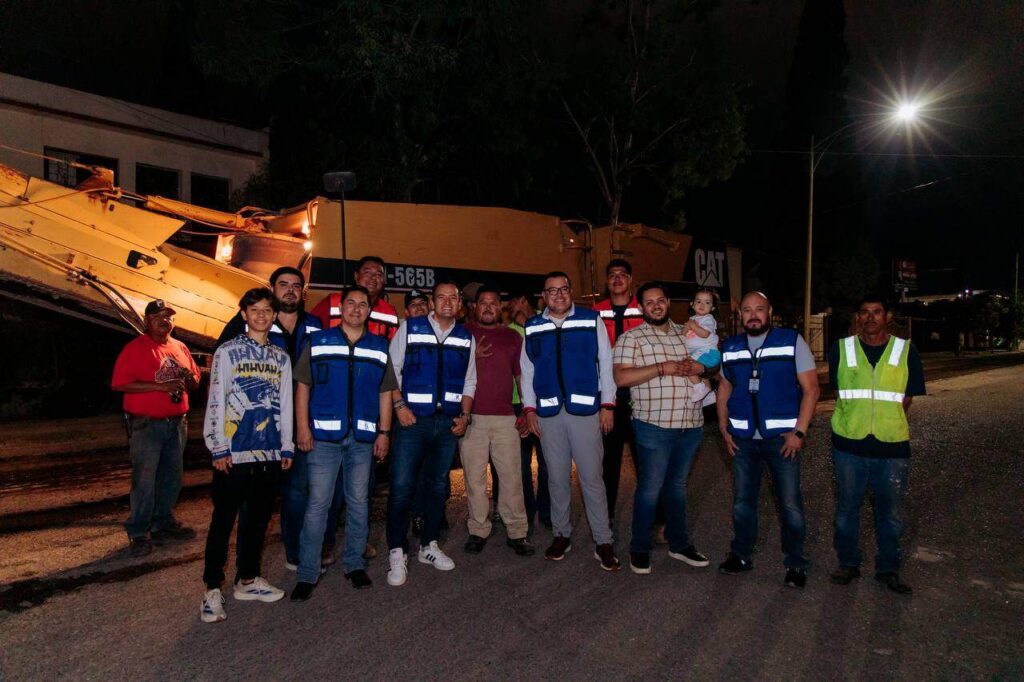 Supervisa Marco Bonilla labores de recarpeteo en la colonia San Felipe
