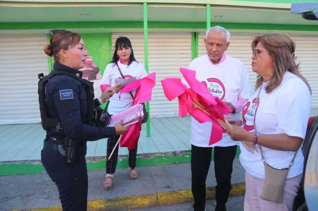 Participa Policía Municipal en jornada contra el cáncer