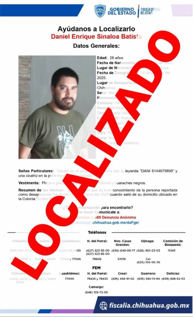 Localizan a hombre con reporte de ausencia en colonia Unidad Proletaria
