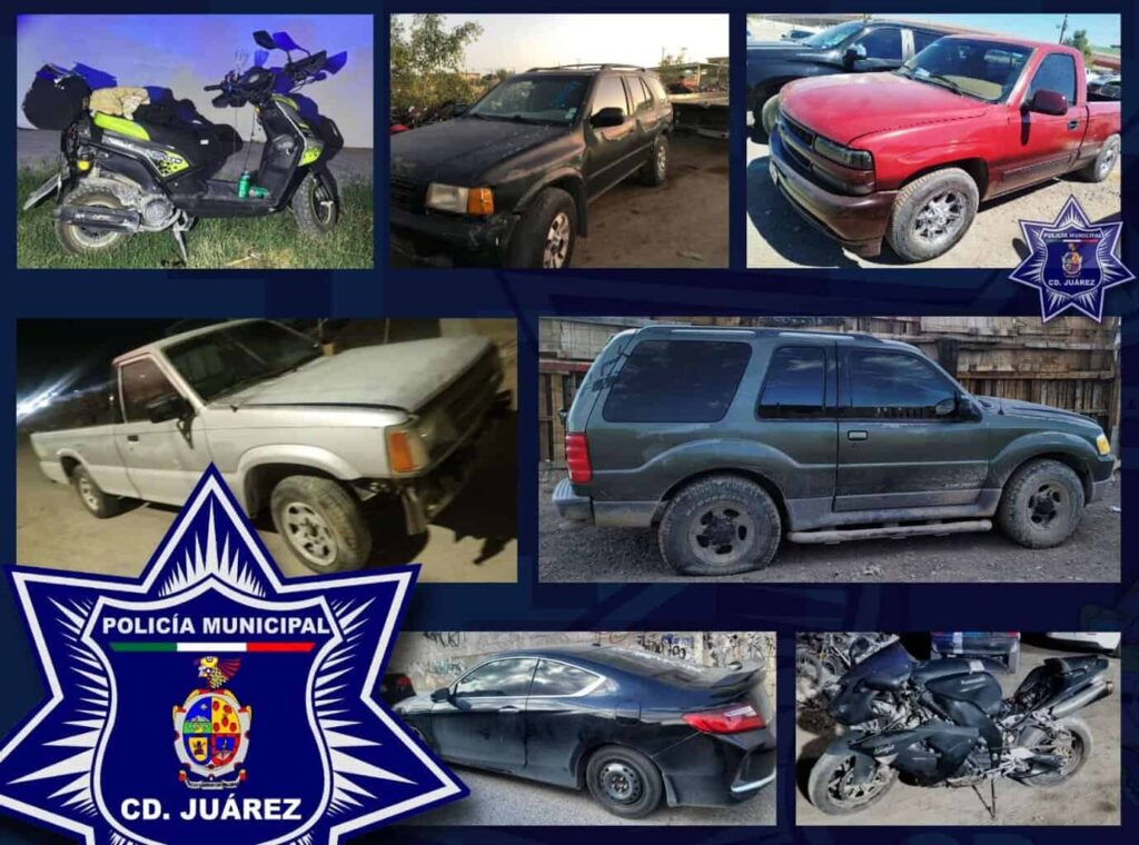 Recuperan siete vehículos con reporte de robo