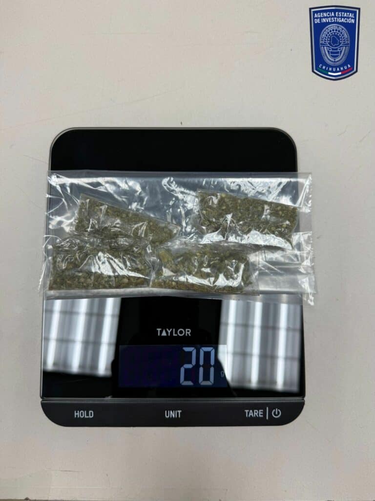 Detiene AEI a masculino en posesión de marihuana y metanfetaminas en la colonia Jardines de Roma