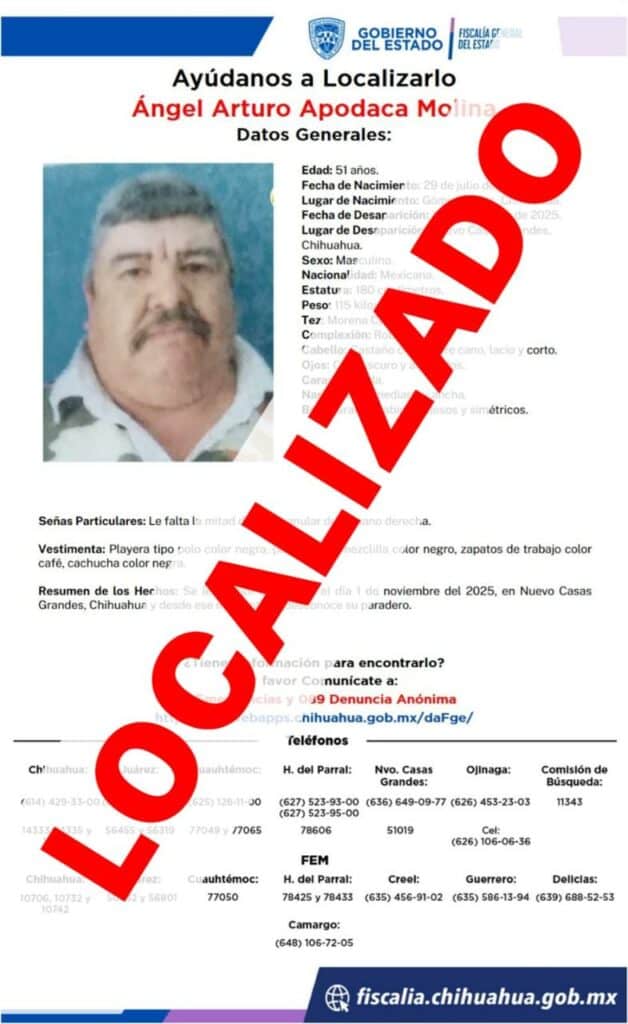 Localiza Fiscalía a hombre reportado como ausente en NCG