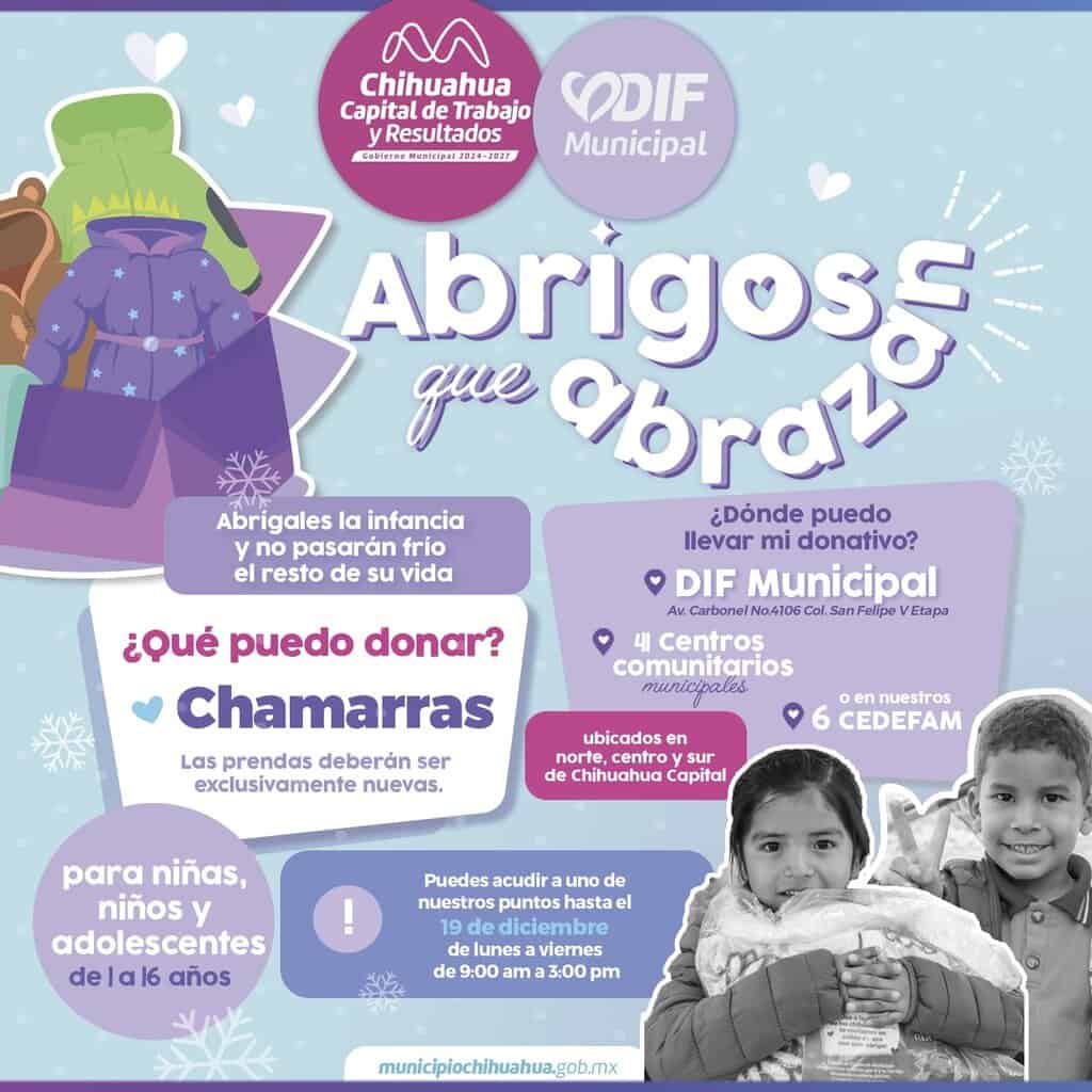 Continúa DIF Municipal invitando a participar en la campaña “Abrigos que Abrazan” 2025