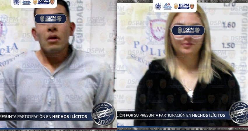 Detienen a pareja por presunto asalto a chofer de DIDI