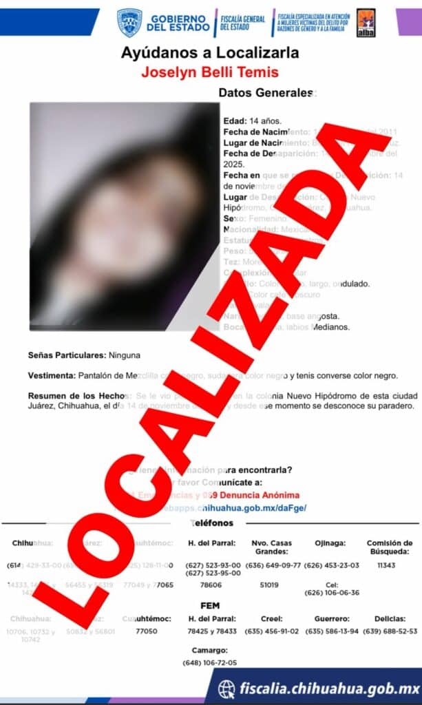 Localiza FEM Norte a mujer adulta y a una adolescente que contaban con reporte de ausencia