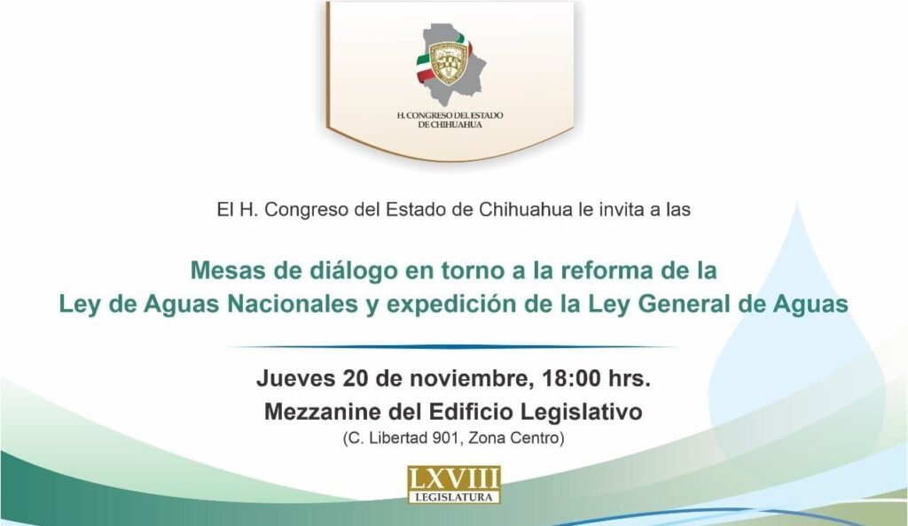 Abre Congreso espacio para el diálogo sobre la reforma a la Ley de Aguas
